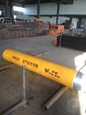 망치 충격력 800T 2.8m 긴  노랑색을 때려 박는 BH420 공압 배관